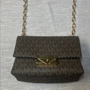 Michael Kors Monogram Brown Crossbody Bag